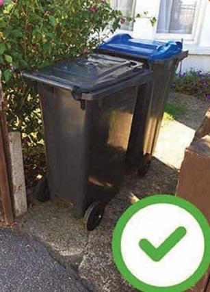  Photograph of correctly place waste bin