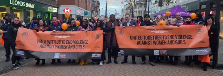 Protest walk supporting victims and survivors of violence