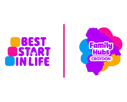 Family Hubs colourful logo