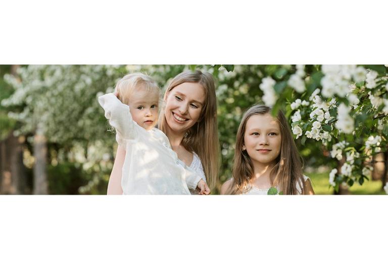 A Woman and two young girls